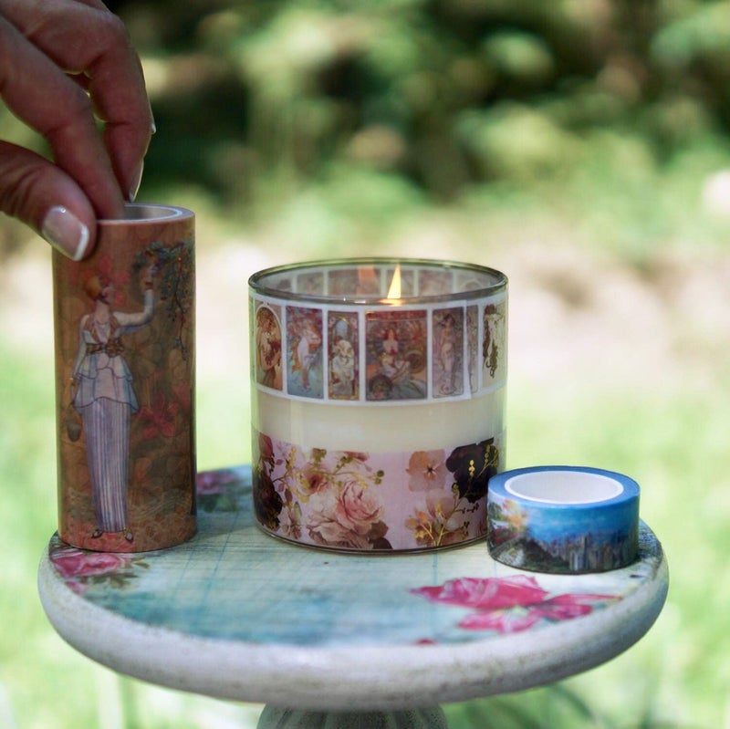 Serenity Fair Gold foil washi Tapes with Flowers, Leaves. Extra Long 10 metre / 33 feet Tape Rolls - Image 5
